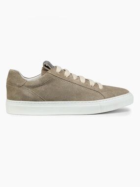 Brunello Cucinelli Taupe Suede Low-Top Sneaker
